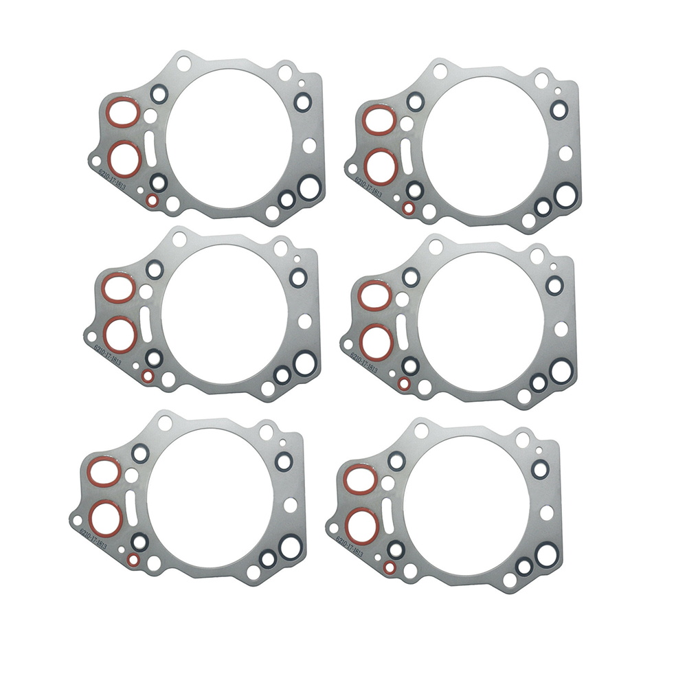 Funciona bien con Komatsu Engine 6D140 S6D140 - 6pcs motor cilindro Head Gasket 6210-17-1813 SA6D140