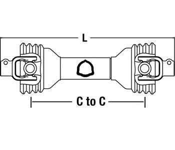 Aftermarket BP812100202, 7658121R1T08S08 Driveline with 1 3/8" 21 Spline QD Yokes Fits Bondioli & Pavesi 100 Series online