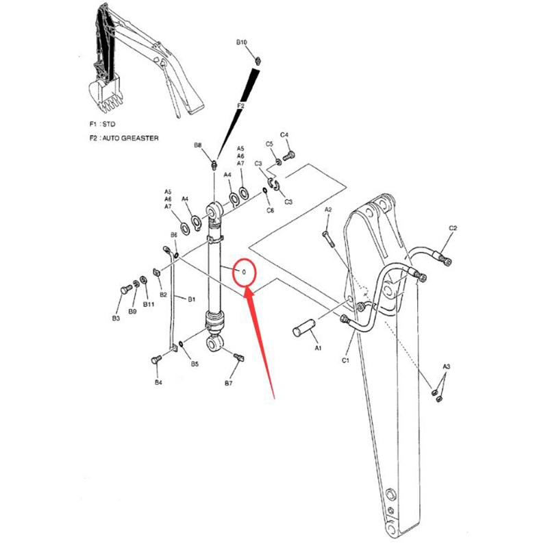 Bucket Cylinder YN01V00112F5 for New Holland Crawler Excavator E235SRLC EH215 E235SR E215 online