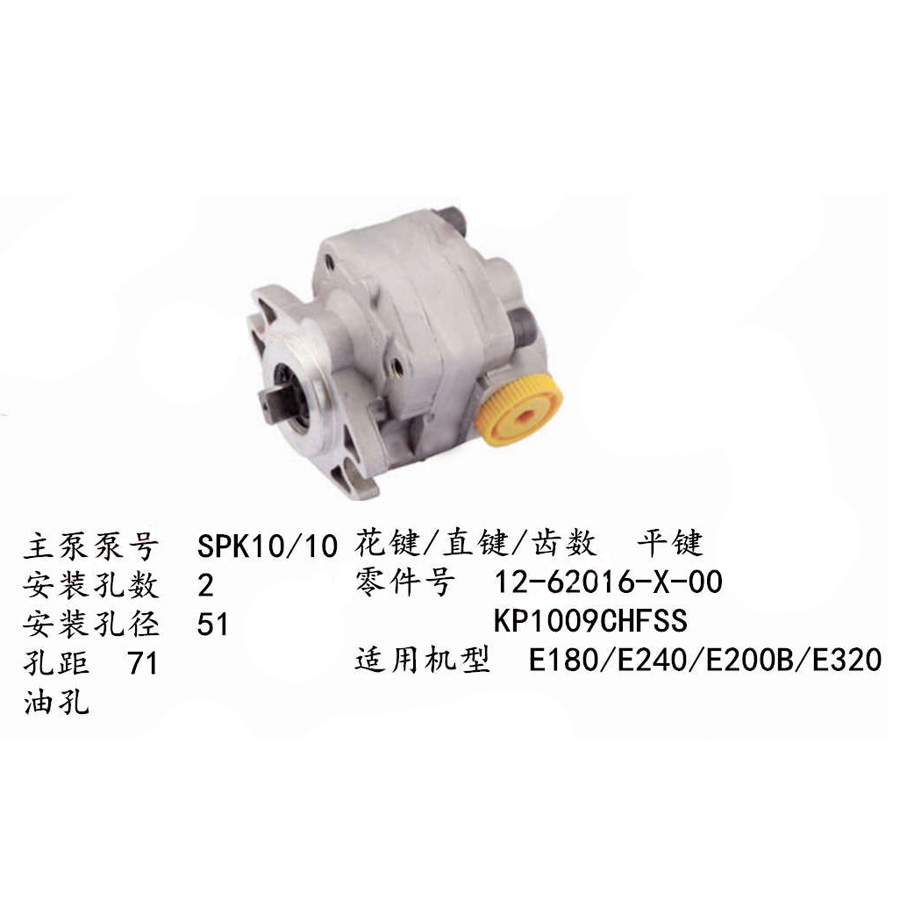 Compatible con Caterpillar CAT E180 Excavador Bomba piloto de engranaje 12-62016-X-00 KP1009CHFSS E180,EL180