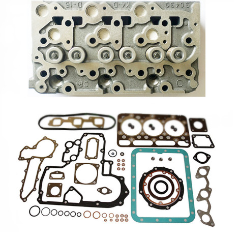 Adecuado para resortes de válvulas + Gasket completo para Kubota - D1703 Cabeza de cilindro diesel completa 1G711-03040 1A033-03043 16444-99352 07916-29595