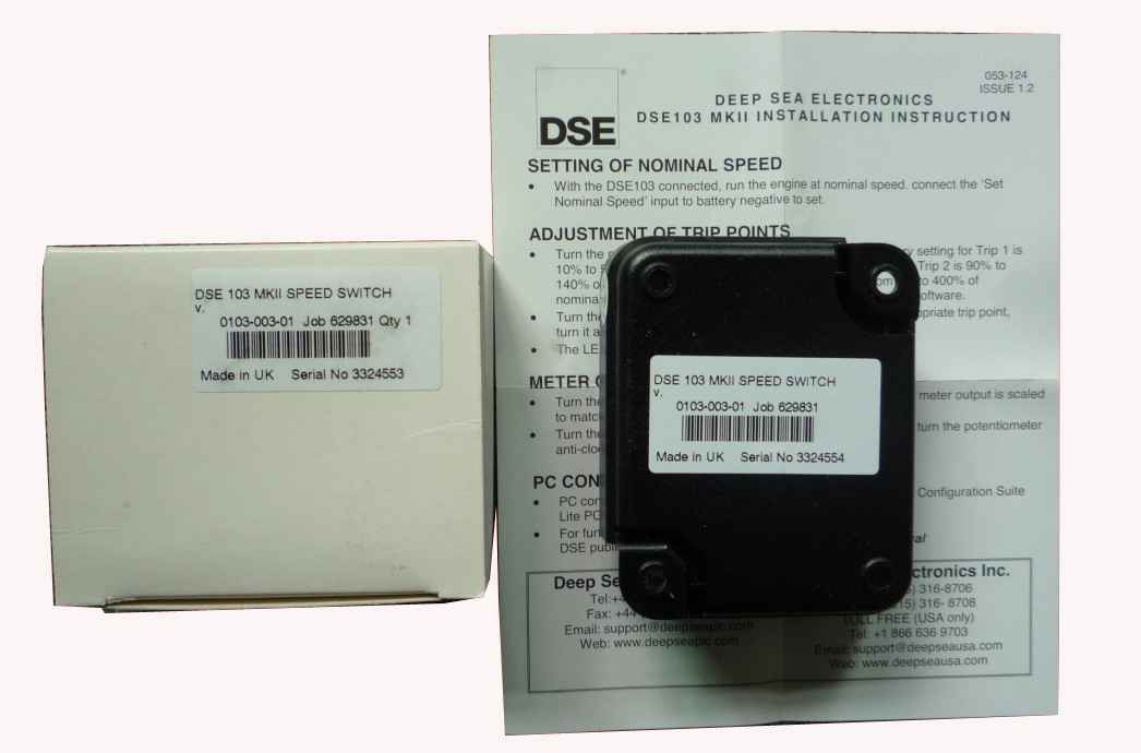 Compatible con el interruptor de velocidad DSE103 MKII de Mar profundo DSE103-01