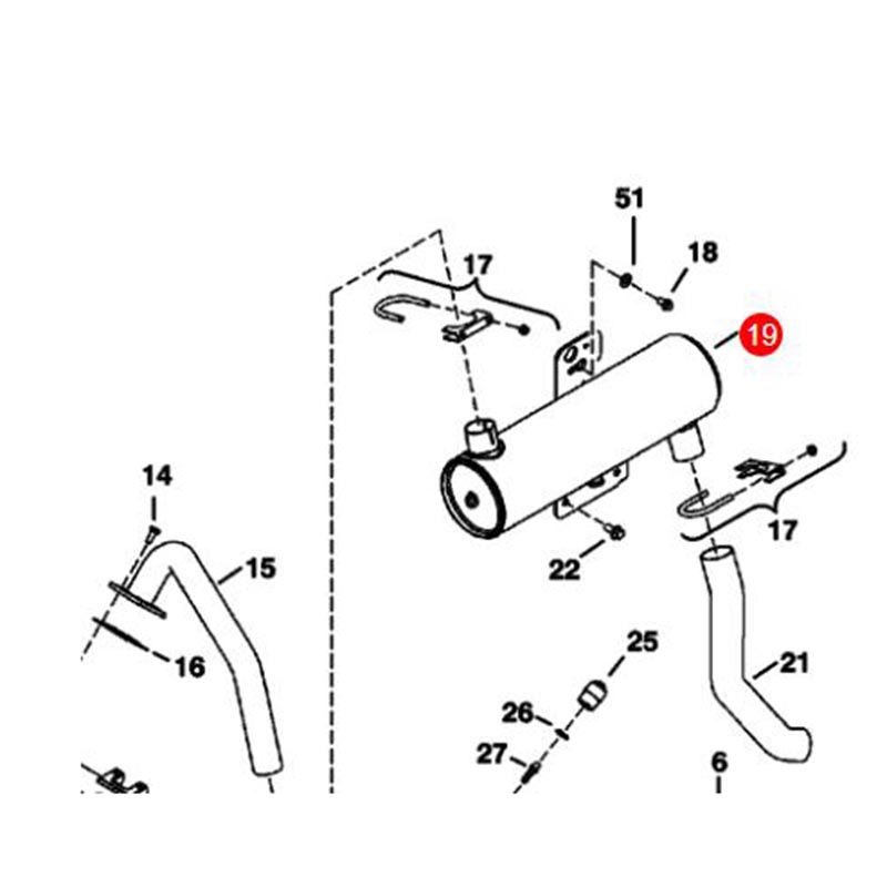 Construido para igualar Bobcat Excavador 337 341 - Exhaust Muffler 6689582 337, 341