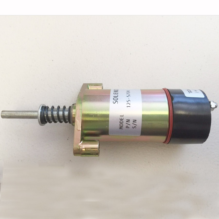 Compatible con Caterpillar Loader R1300G Engine 3204 3304 24V Valvula Solenoid 125-5774 6T4121 6T4122 3304B 3306 3306B 3406B 3406C
