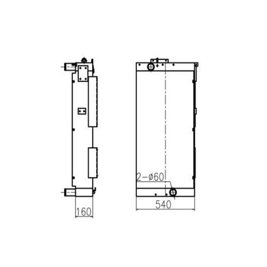 Compatible con Hyundai Excavator R335-9T R385-9T Radiador de tanque de agua ASS'Y R335-9T,R385-9T