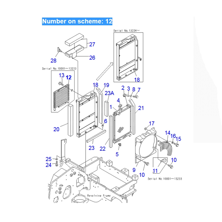 BUY For Komatsu Excavator PC20MR-1 PC20MRX-1 PC20UU-3 Engine 3D74E Hydraulic Oil Cooler 21U-03-31130 20C-03-31410 for sale