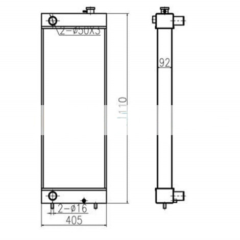 Compatible con el Excavador Doosan DX260LC Water Tank Radiator ASS'Y Doosan Excavator DX260LCModelDoosan Excavador DX260LC