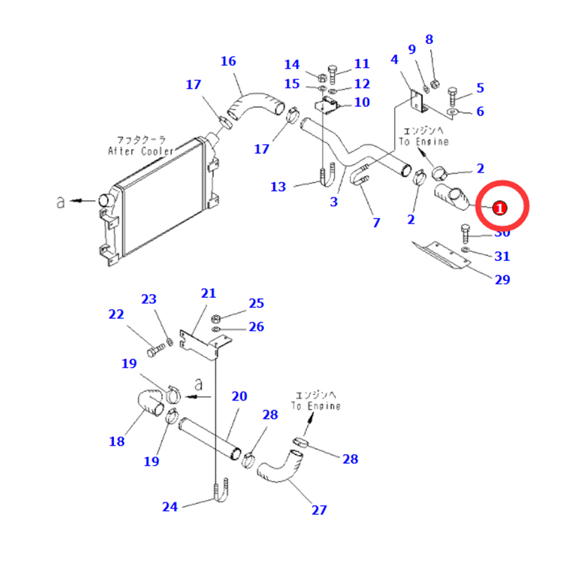 Buy Hose 6152-12-4910 for Komatsu Engine 6D125E Excavator PC400-6 PC450-6 PW400MH-6
