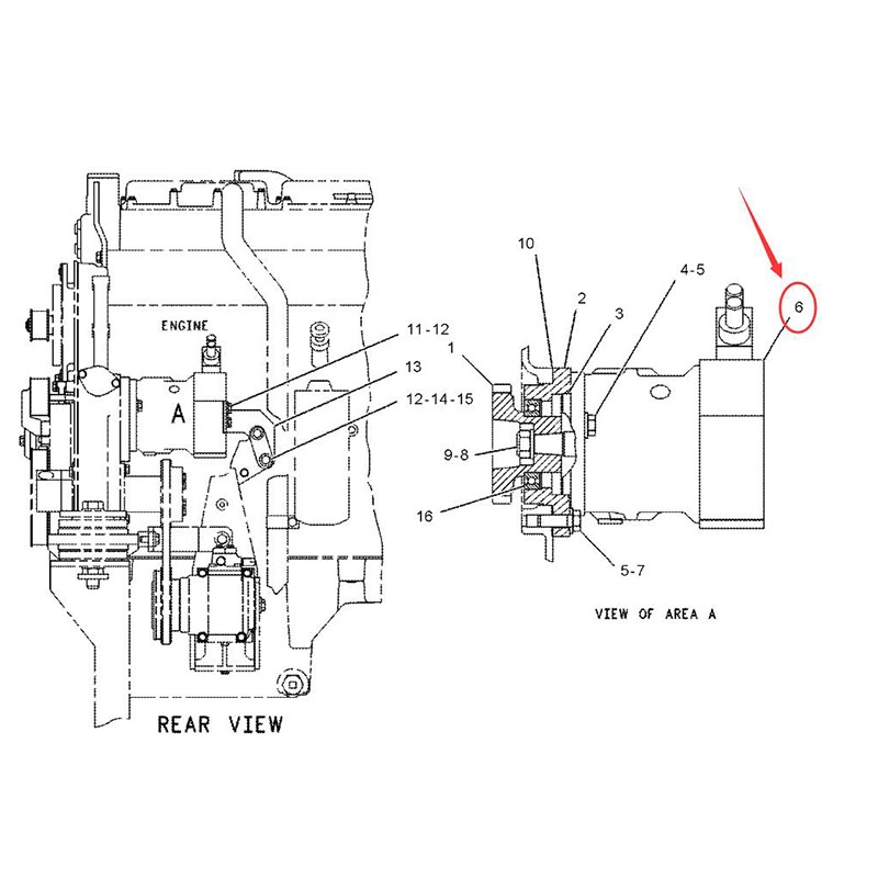Dise?ado para adaptarse Caterpillar CAT 345B Excavador 3176C Motor - Bomba hidráulica 150-5883 1505883 CA1505883 345B, 345B L, 345B LC