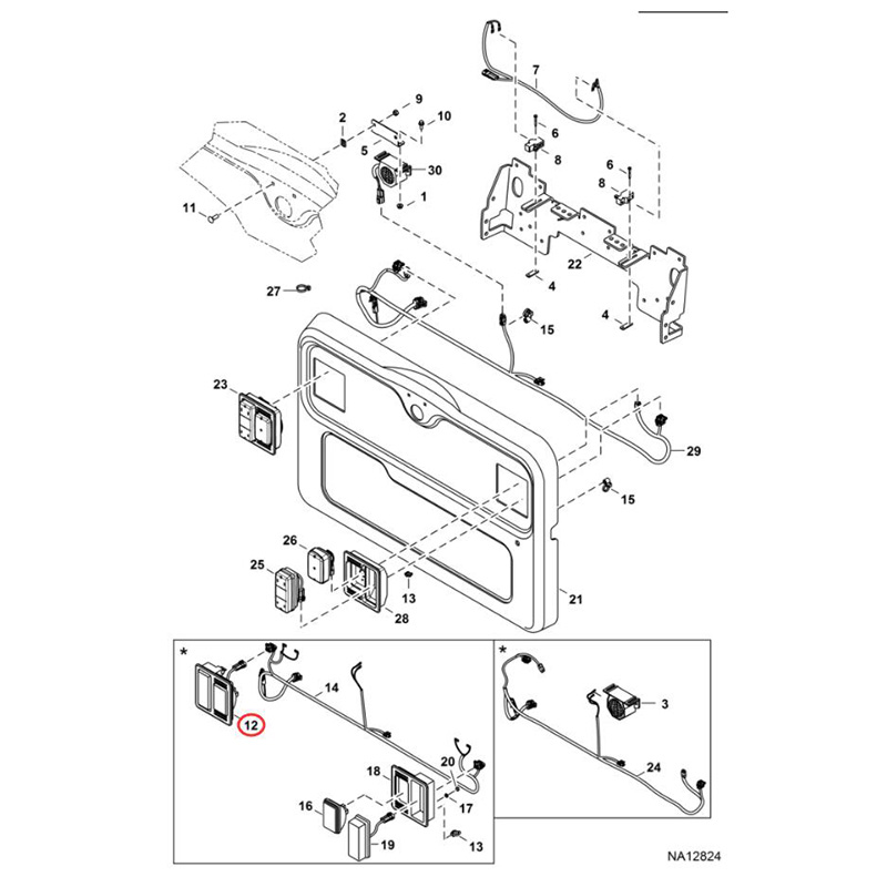 Light 7104670 7104671 for Bobcat Skid Steer Loader S100 S450 S510 S570 S630 S650 S740 S850 T110 T590 T630 T650 T740 T750 T770 T870
