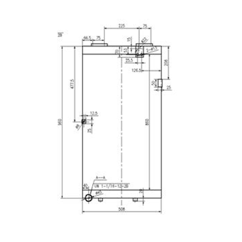 Específicamente para Caterpillar CAT 966G-1 Wheel Loader - Refrigerador de aceite