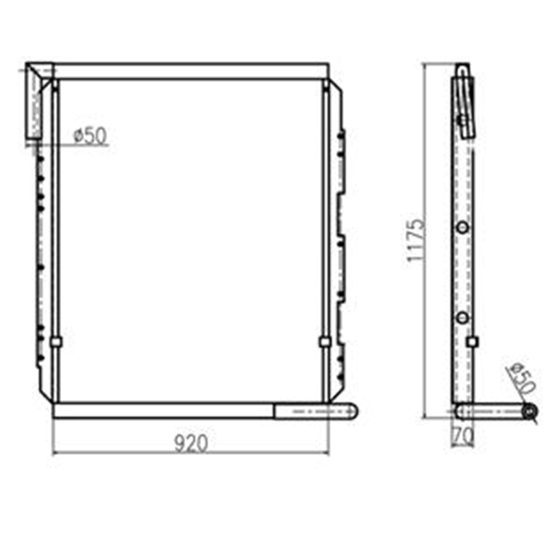 Adecuado para Excavador Kobelco SK290-6E - Refrigerador de aceite LB05P00012S002