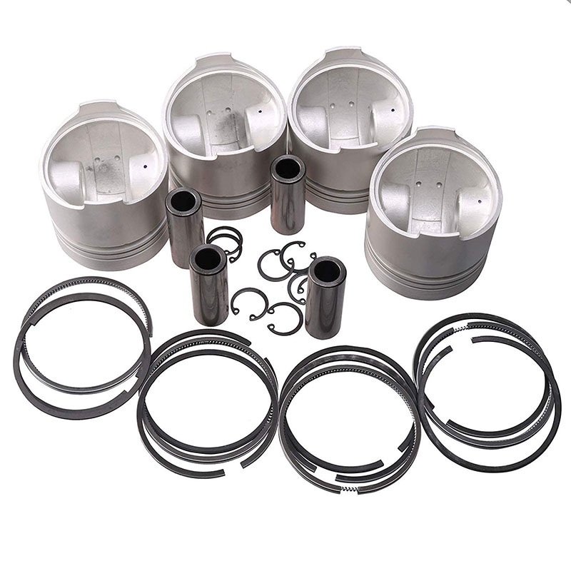 Apto para Kubota V1702 Engine - Piston &amp; Piston Ring Set STD 82mm
