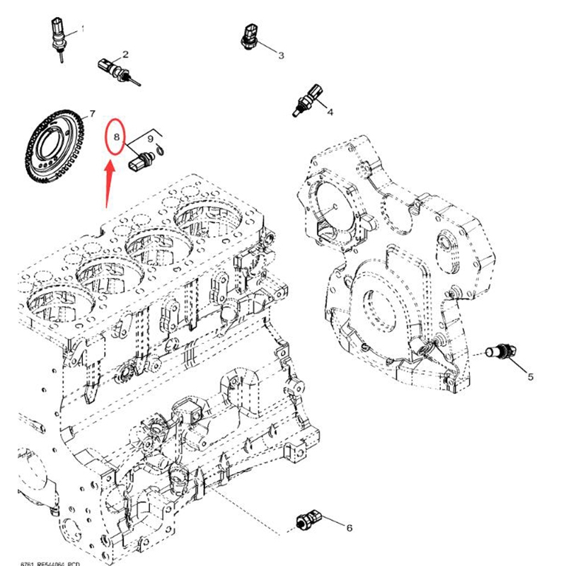 BUY Pressure Sensor RE548703 for John Deere 130G 160GLC 180GLC 210G 250GLC 290GLC 300GLC for sale