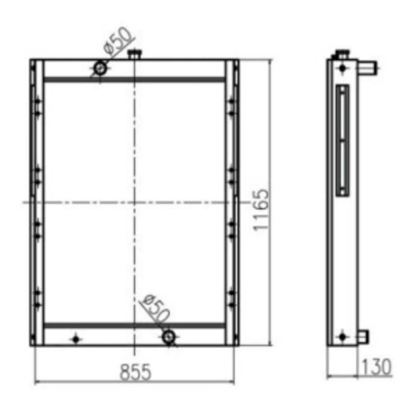 BUY Water Radiator 13C21000 for Doosan Excavator Solar 255LC-V for sale