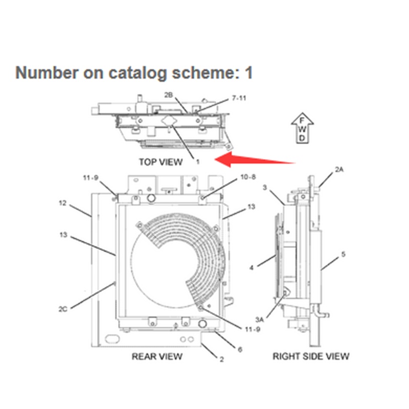 Adecuado para Caterpillar CAT 305CR 305 Mini Excavador - Radiador de tanque de agua ASS'Y 245-2138 2452138 CA2452138 305CR,305