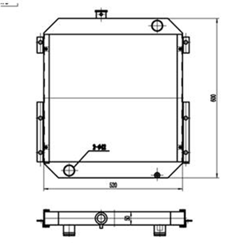 Perfecto para Caterpillar CAT Excavador E307 - Water Tank Radiator